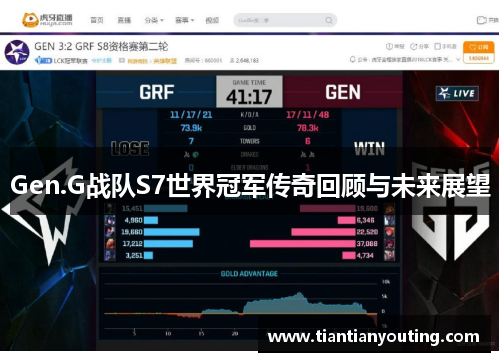 Gen.G战队S7世界冠军传奇回顾与未来展望